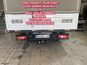 ford transit kamyonet Çeki Demiri kancası takma montajı ve araç proje usta mühendislik ANKARA DA